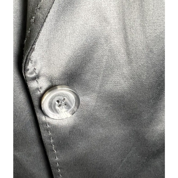 Womens Blazer Jacket Size 10 Victor Alfaro Gray Shiny- Dress Up Or Down Its Fire - Picture 7 of 14